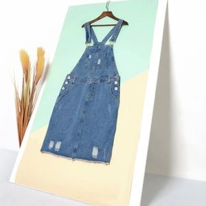 Anna Kaci Overall Denim Dress